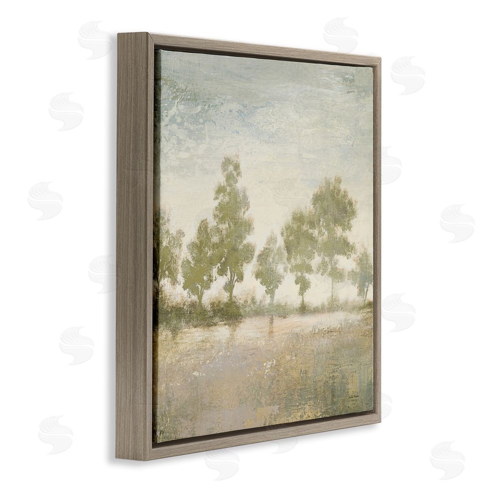 Sundance Graphics Forest Light Landscape Brown Floating Frame Canvas Wall Art Print