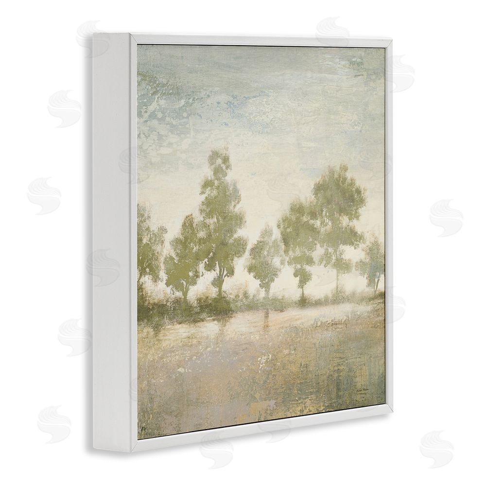 Sundance Graphics Forest Light Landscape White Framed Giclee Wall Art Print