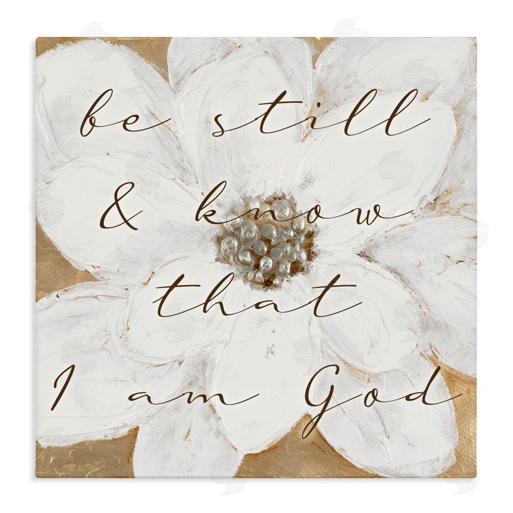 stupell industries Lanie Loreth | Be Still with White Magnolia Wall Art