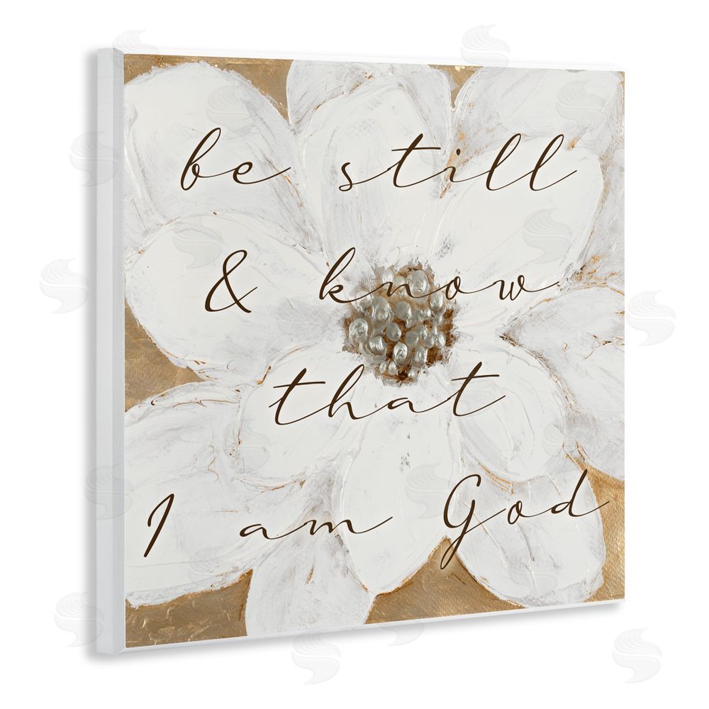 Sundance Graphics Be Still with White Magnolia Wall Plaque Printed Art