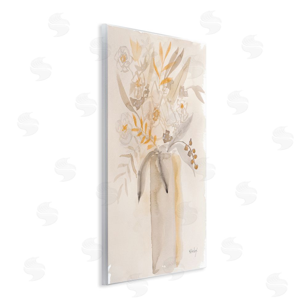 Sundance Graphics Earthy Soft Flower Vase Wall Plaque Printed Art