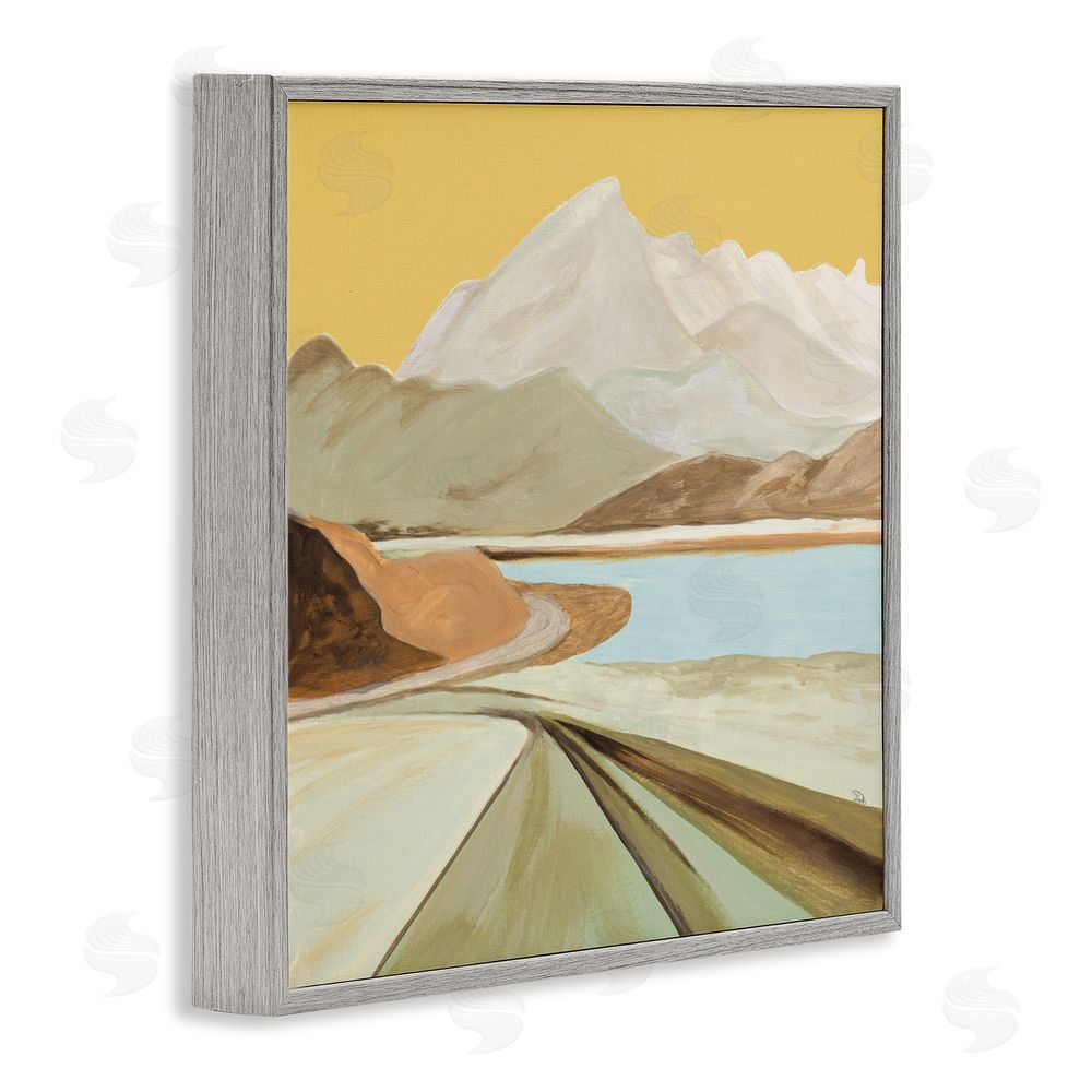 Sundance Graphics Retorno Mountain Sunrise Gray Framed Giclee Wall Art Print
