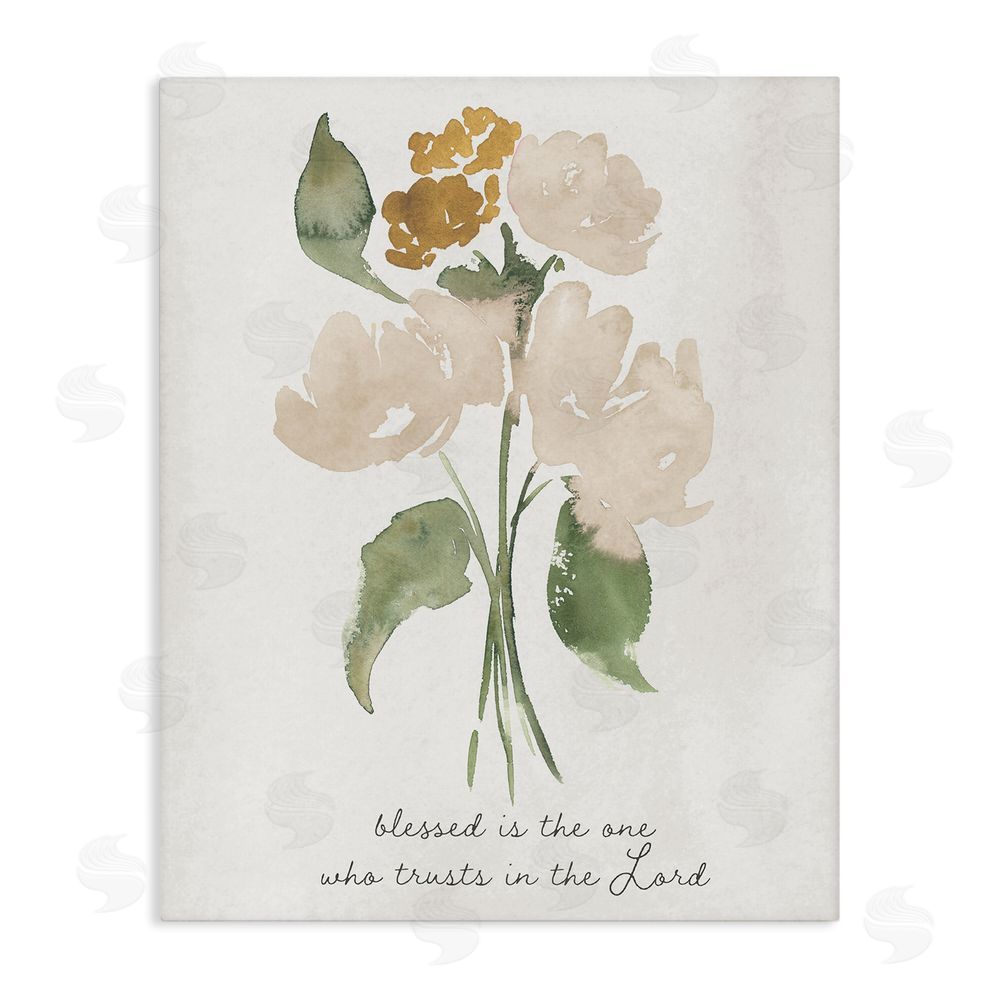 Sundance Graphics Who Trusts In The Lord Flowers Canvas Wall Art Print