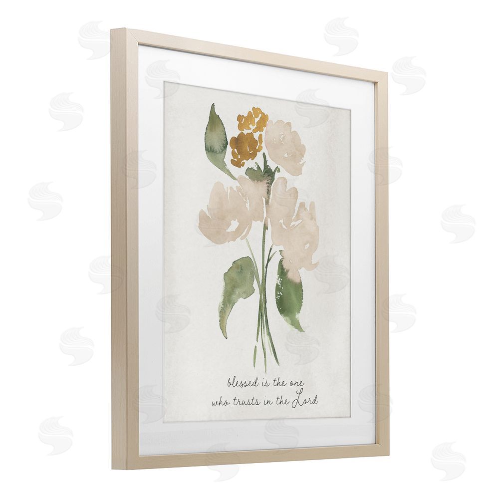 Sundance Graphics Who Trusts In The Lord Flowers Birch Framed Print Under Glass Wall Art