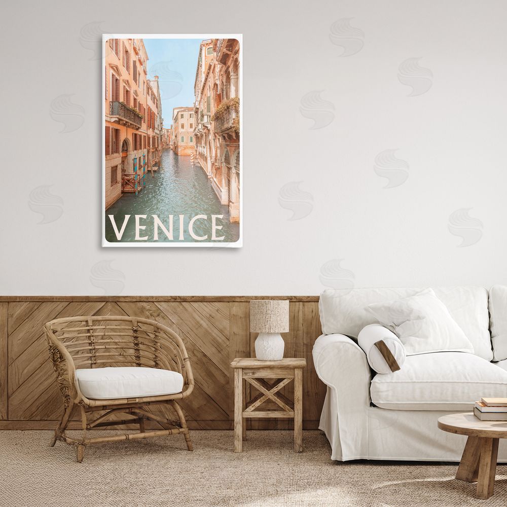 Sundance Graphics Venice Canal Waterway Canvas Wall Art Print in Room