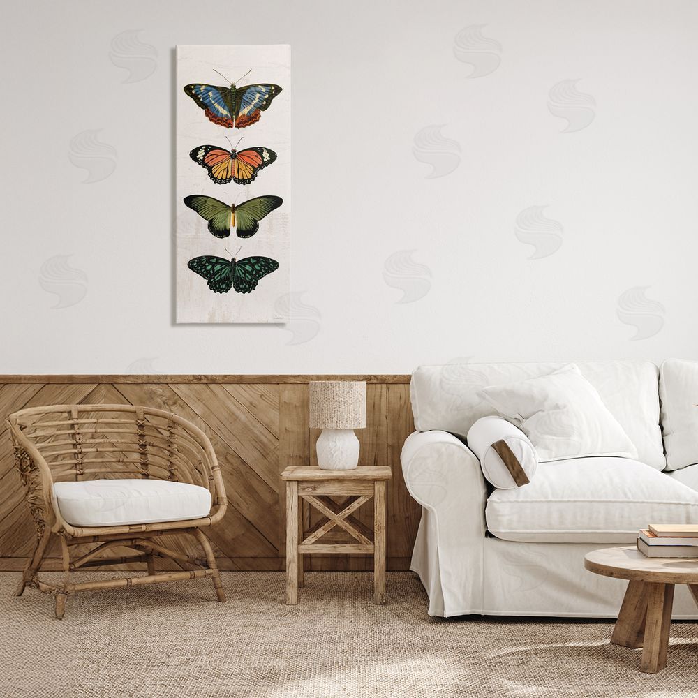 Sundance Graphics Butterfly Lineup Vintage Canvas Wall Art Print in Room