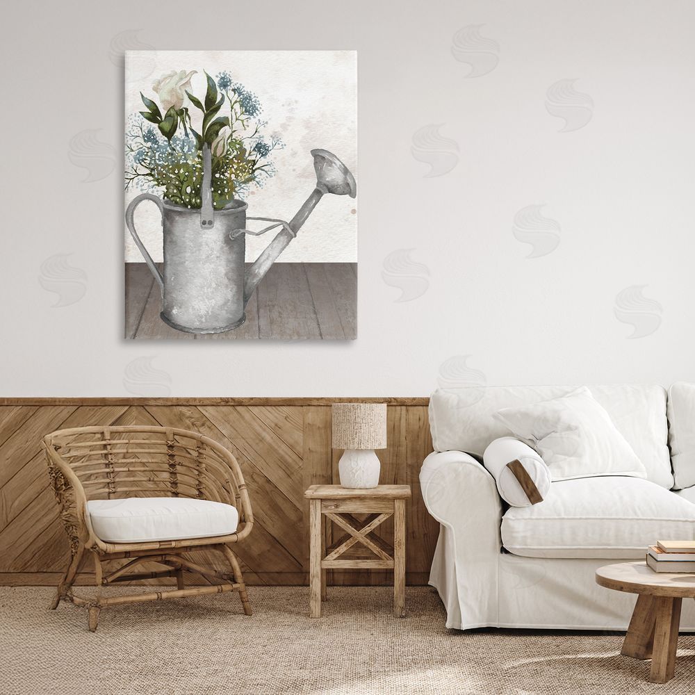 Sundance Graphics Floral Pitcher Watering Can Canvas Wall Art Print in Room