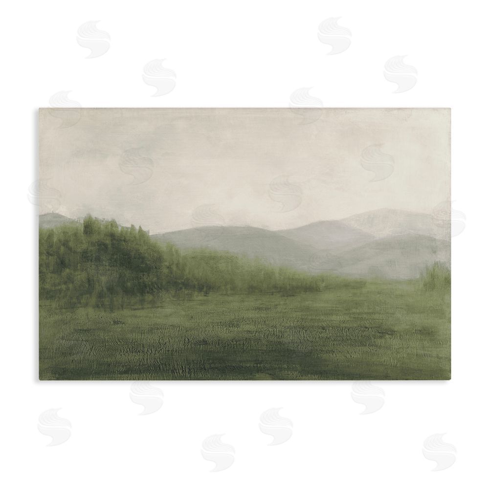Sundance Graphics Fog Green Countryside Canvas Wall Art Print
