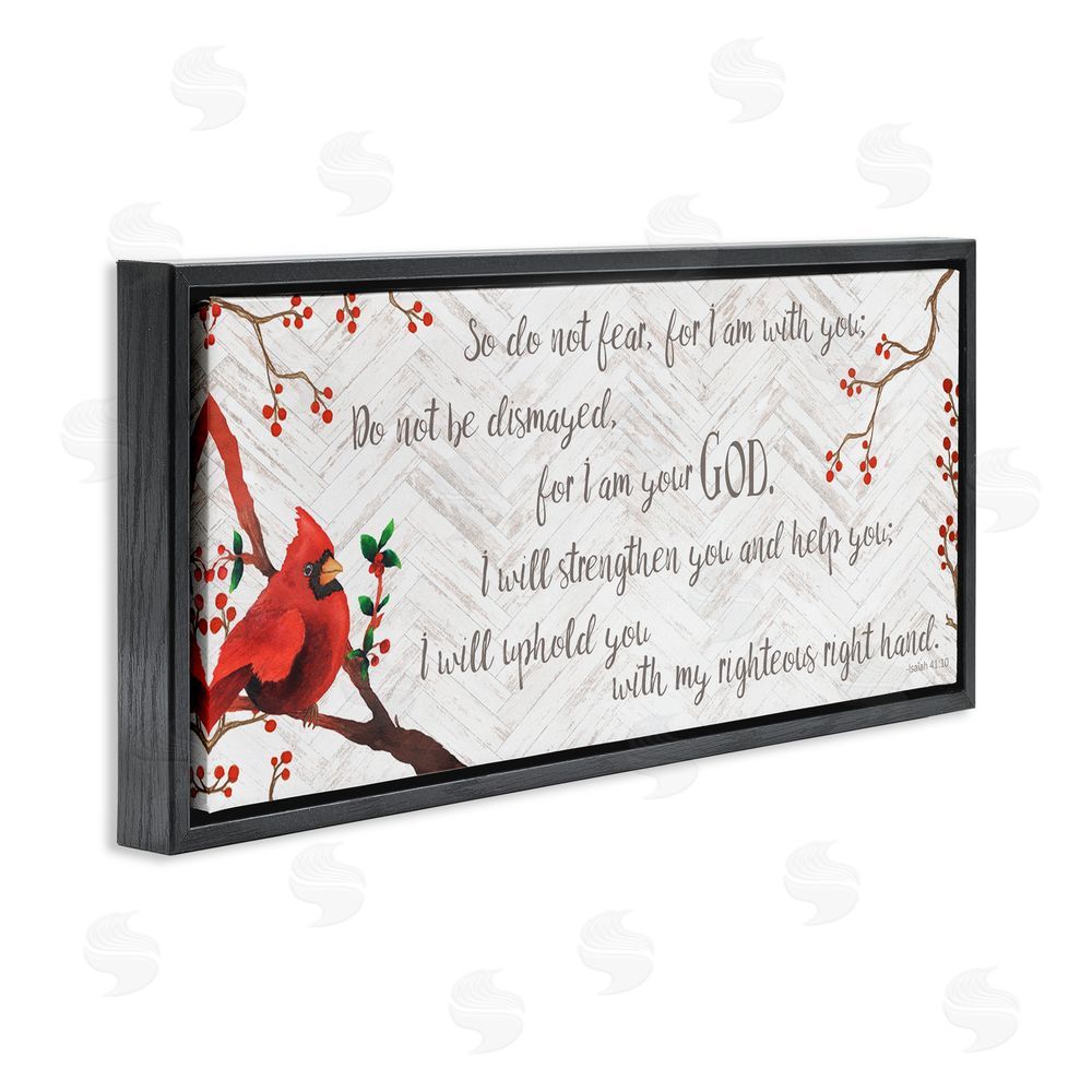 Elizabeth Medley Comforting Scripture Blessing Black Floating Frame Canvas Wall Art Print