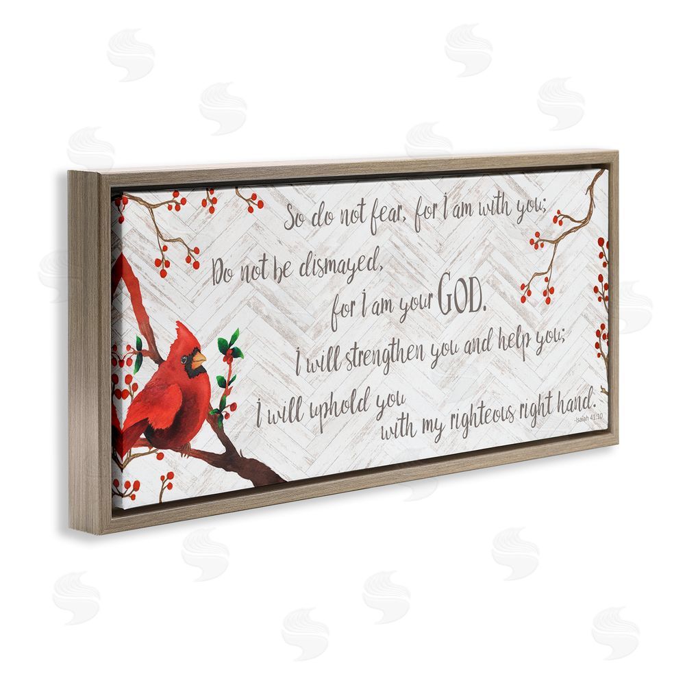 Elizabeth Medley Comforting Scripture Blessing Brown Floating Frame Canvas Wall Art Print