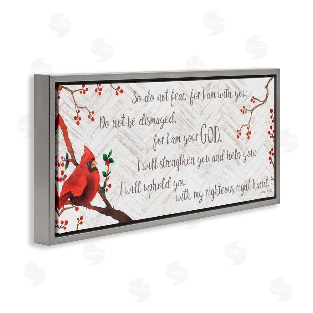 Elizabeth Medley Comforting Scripture Blessing Gray Floating Frame Canvas Wall Art Print