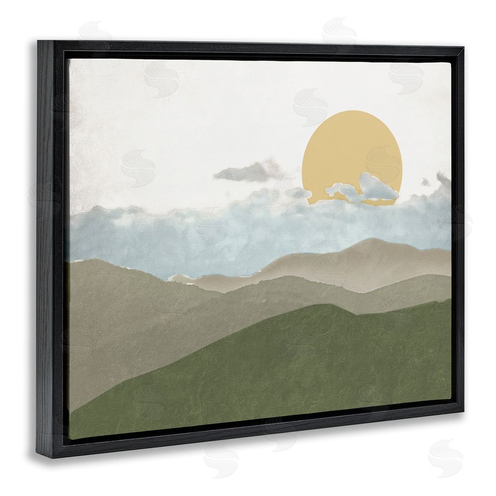 Sundance Graphics Earthen Dreams Sunrise Black Floating Frame Canvas Wall Art Print