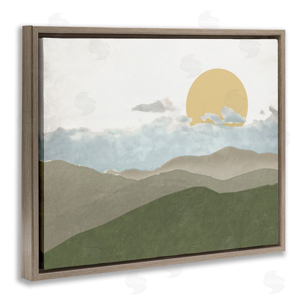Sundance Graphics Earthen Dreams Sunrise Brown Floating Frame Canvas Wall Art Print