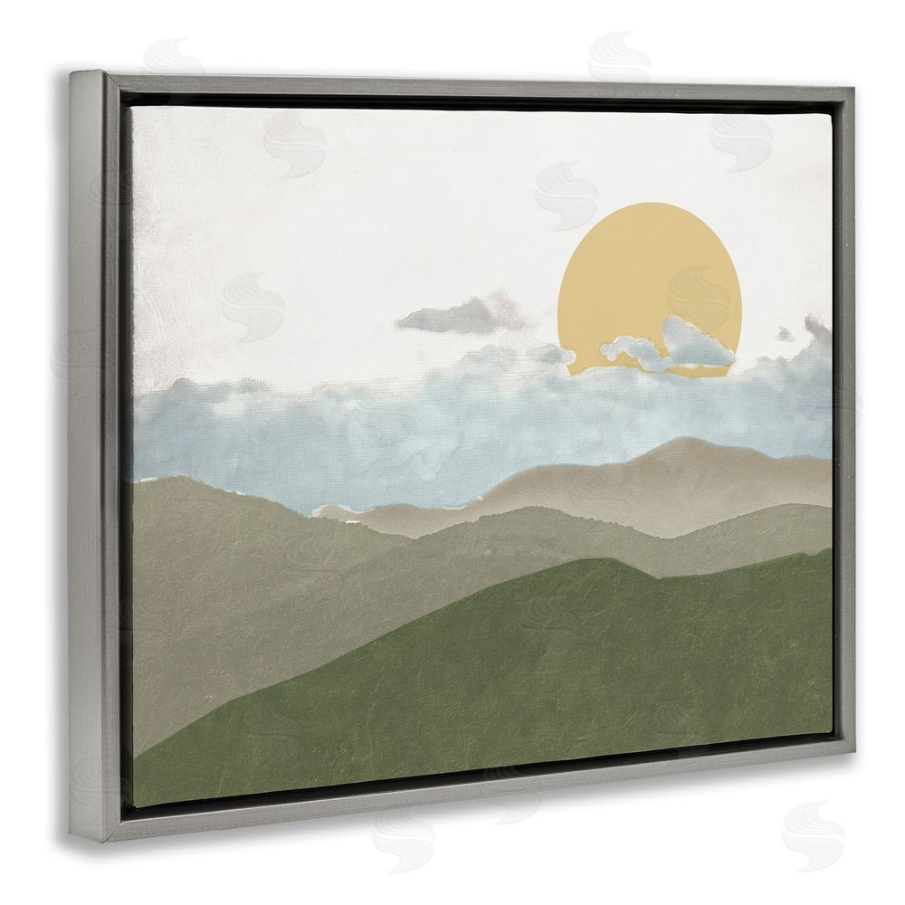 Sundance Graphics Earthen Dreams Sunrise Gray Floating Frame Canvas Wall Art Print