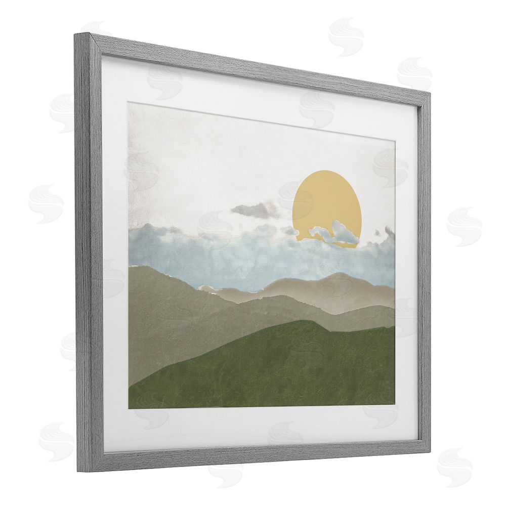 Sundance Graphics Earthen Dreams Sunrise Gray Framed Print Under Glass Wall Art