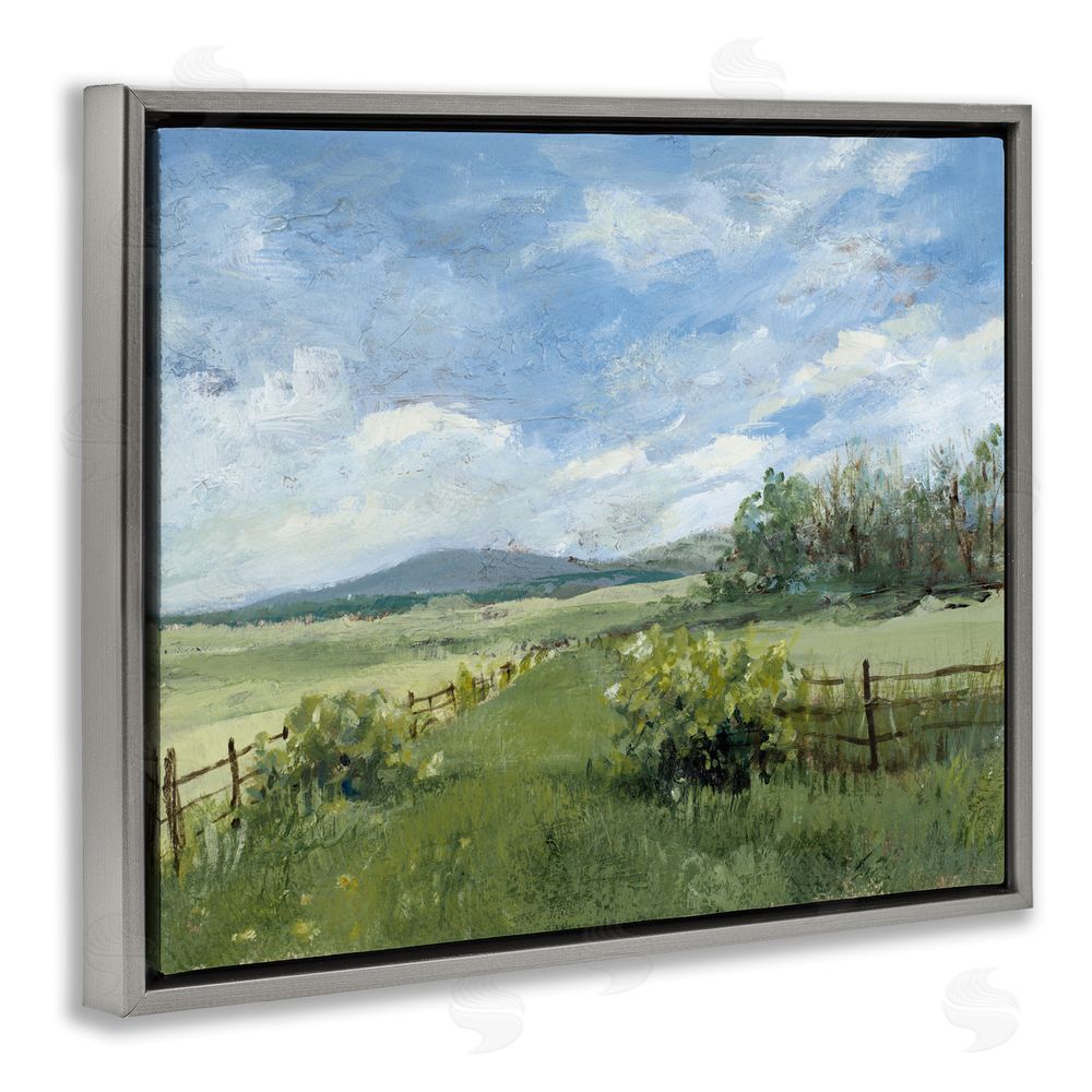 Lanie Loreth Thank You Nature Landscape Gray Floating Frame Canvas Wall Art Print