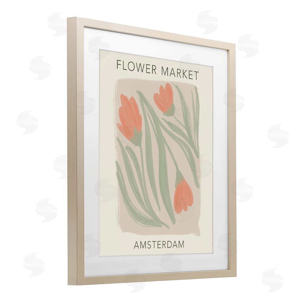 Lucille Price Soft Amsterdam Flower Market Birch Framed Print Under Glass Wall Art