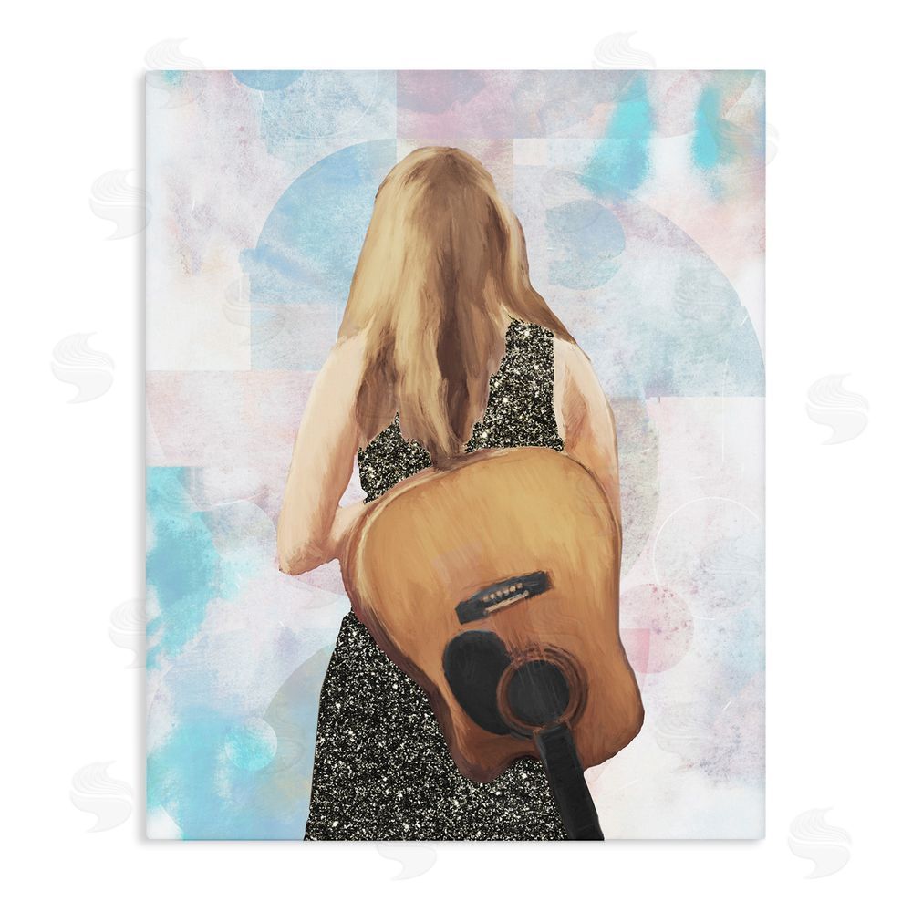 Sundance Graphics Dreaming With My Guitar Canvas Wall Art Print