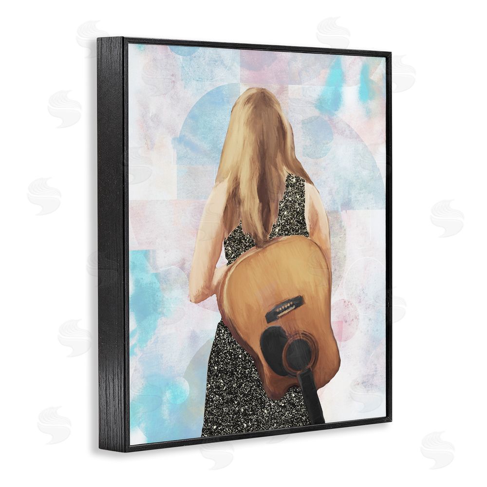 Sundance Graphics Dreaming With My Guitar Black Framed Giclee Wall Art Print
