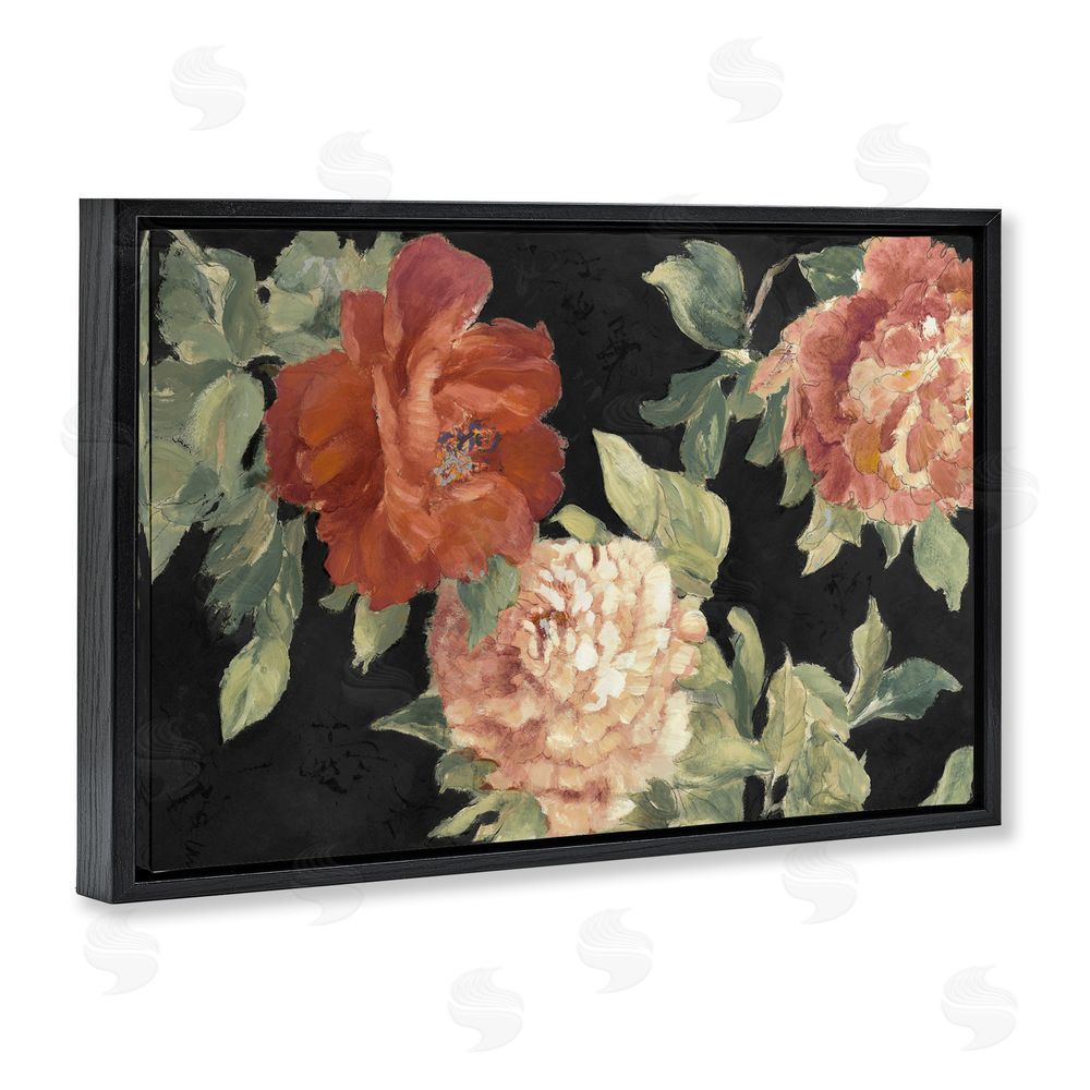 Sundance Graphics Beauty of the Red Blossom Black Floating Frame Canvas Wall Art Print