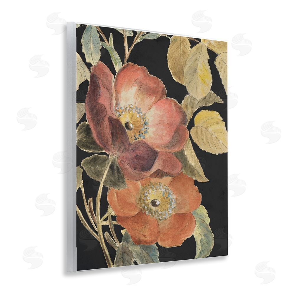 Lanie Loreth Red Flower over Black Wall Plaque Art Print