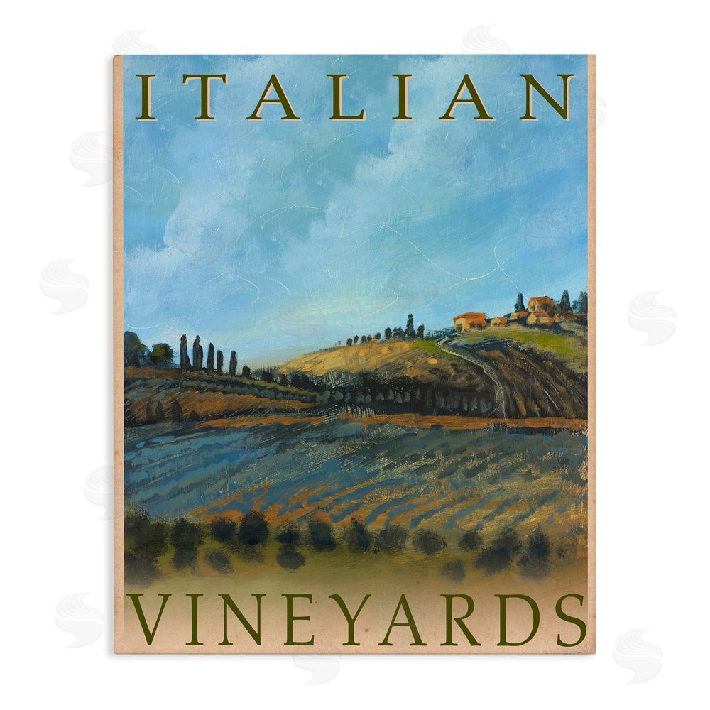 Sundance Graphics Italian Vineyards Vintage Poster Canvas Wall Art Print