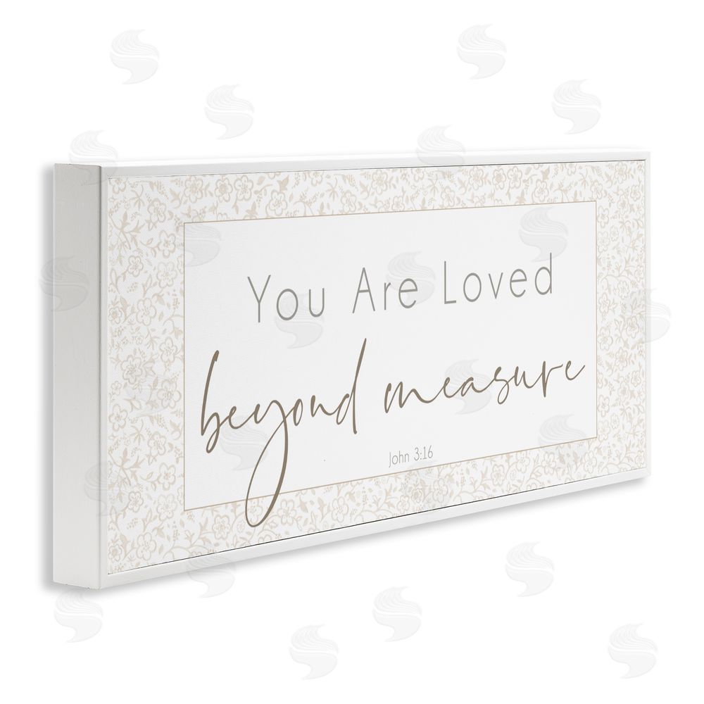 Sundance Graphics Minimal Loved Beyond Measure White Framed Giclee Wall Art Print