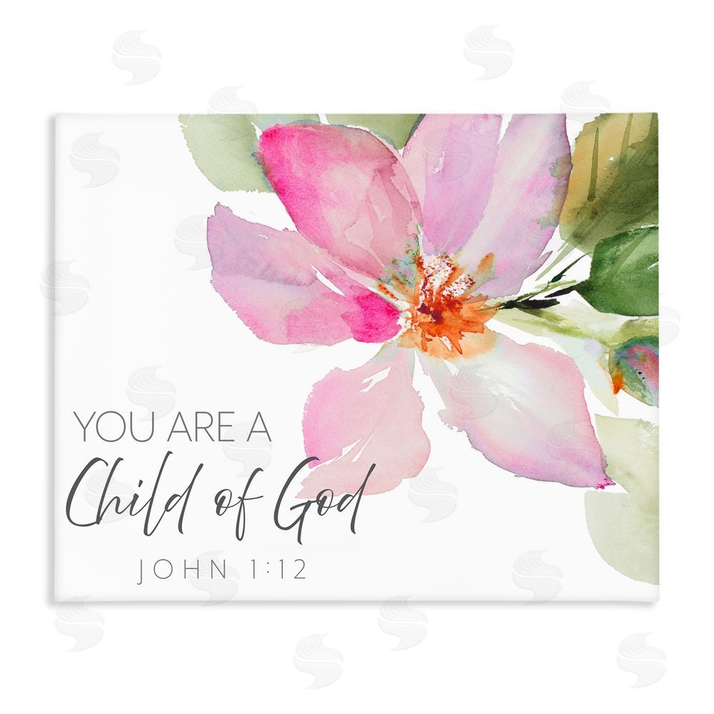 Sundance Graphics Child Of God Pink Flower Canvas Wall Art Print