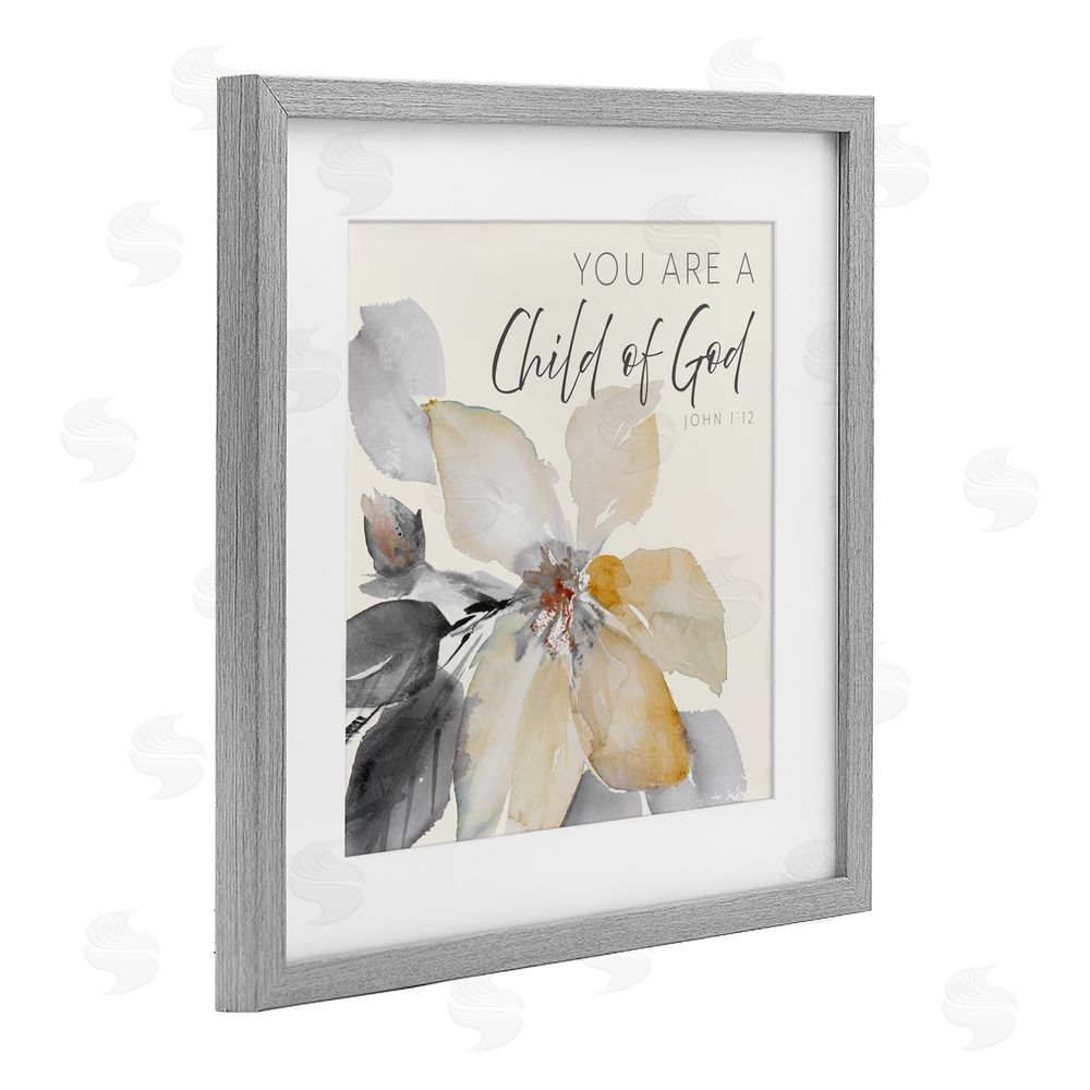 Sundance Graphics Child Of God Flower Gray Framed Print Under Glass Wall Art