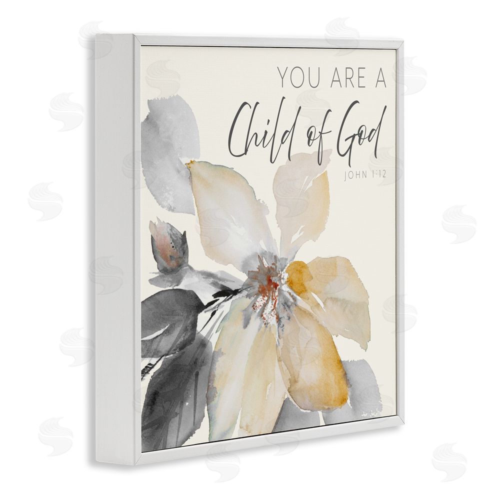 Sundance Graphics Child Of God Flower White Framed Giclee Wall Art Print