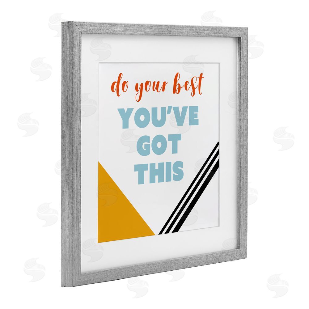 Sundance Graphics Do Your Best You've Got This Gray Framed Print Under Glass Wall Art