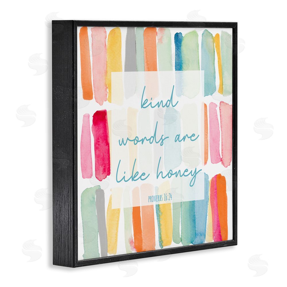 Sundance Graphics Kind Words Are Like Honey Black Framed Giclee Wall Art Print