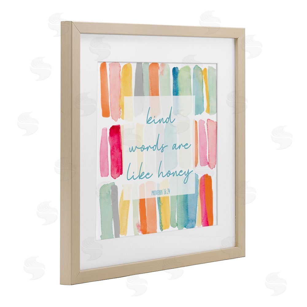 Sundance Graphics Kind Words Are Like Honey Birch Framed Print Under Glass Wall Art