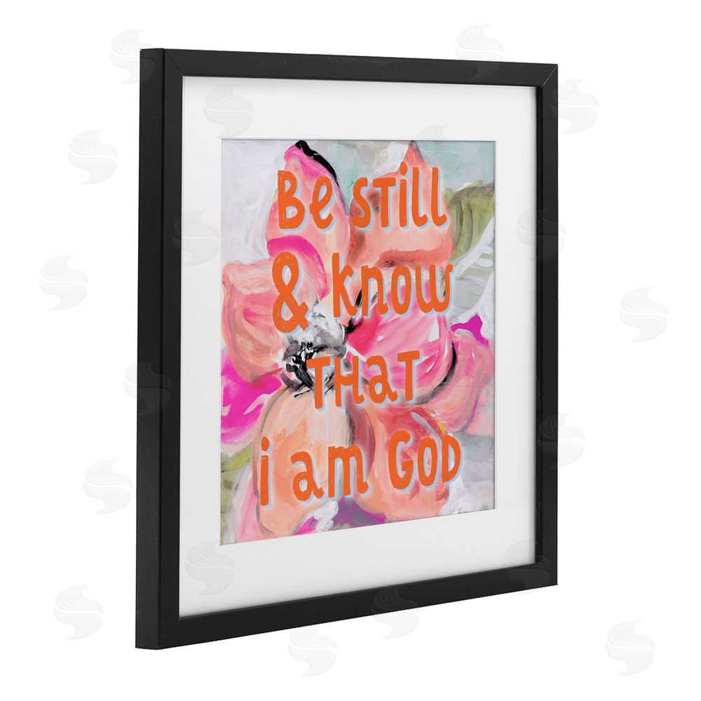 Sundance Graphics Bright Be Still Scripture Black Framed Print Under Glass Wall Art