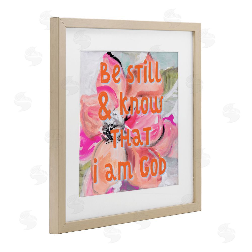 Sundance Graphics Bright Be Still Scripture Birch Framed Print Under Glass Wall Art