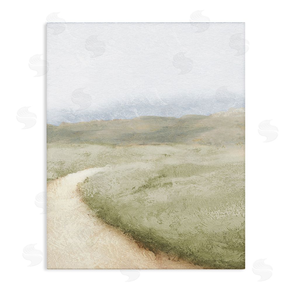 Sundance Graphics Green Pasture Quiet Landscape Canvas Wall Art Print