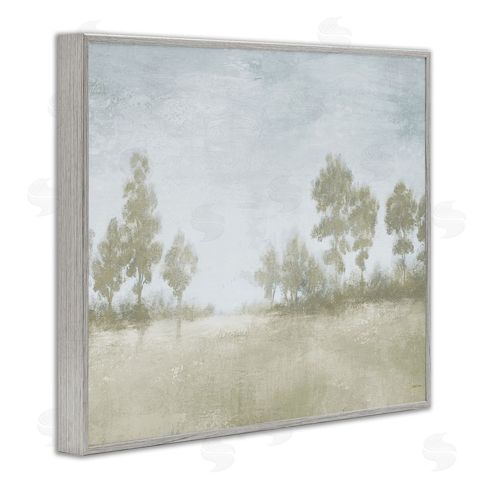 Michael Marcon Soft Distant Valley Landscape Gray Framed Giclee Wall Art Print