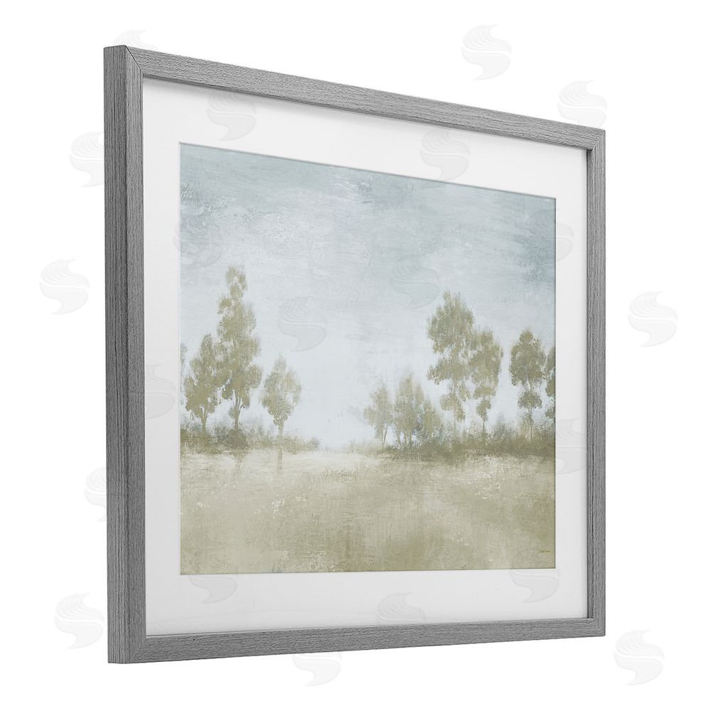 Michael Marcon Soft Distant Valley Landscape Gray Framed Print Under Glass Wall Art