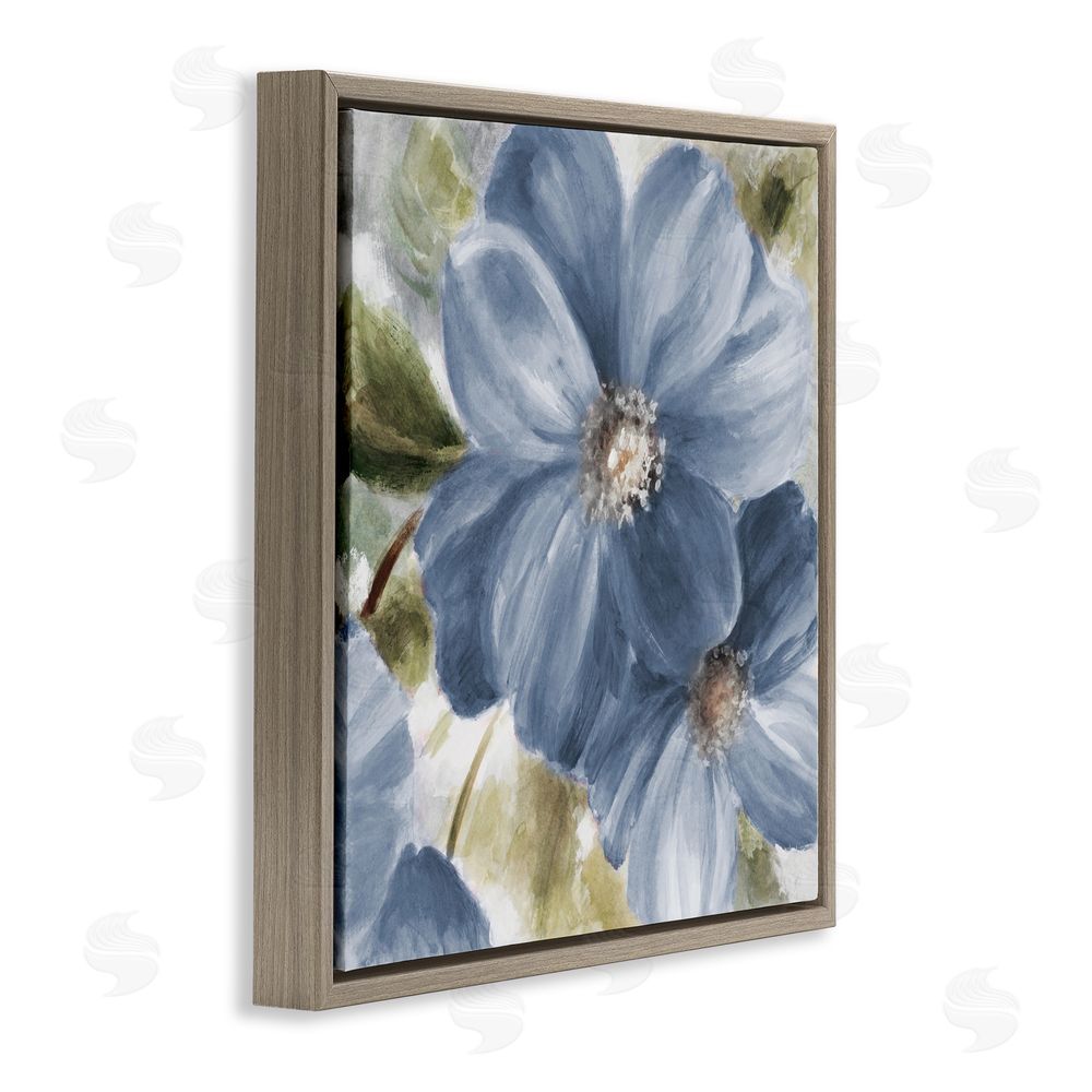 Lanie Loreth Walk in Blue Beauty Brown Floating Frame Canvas Wall Art Print