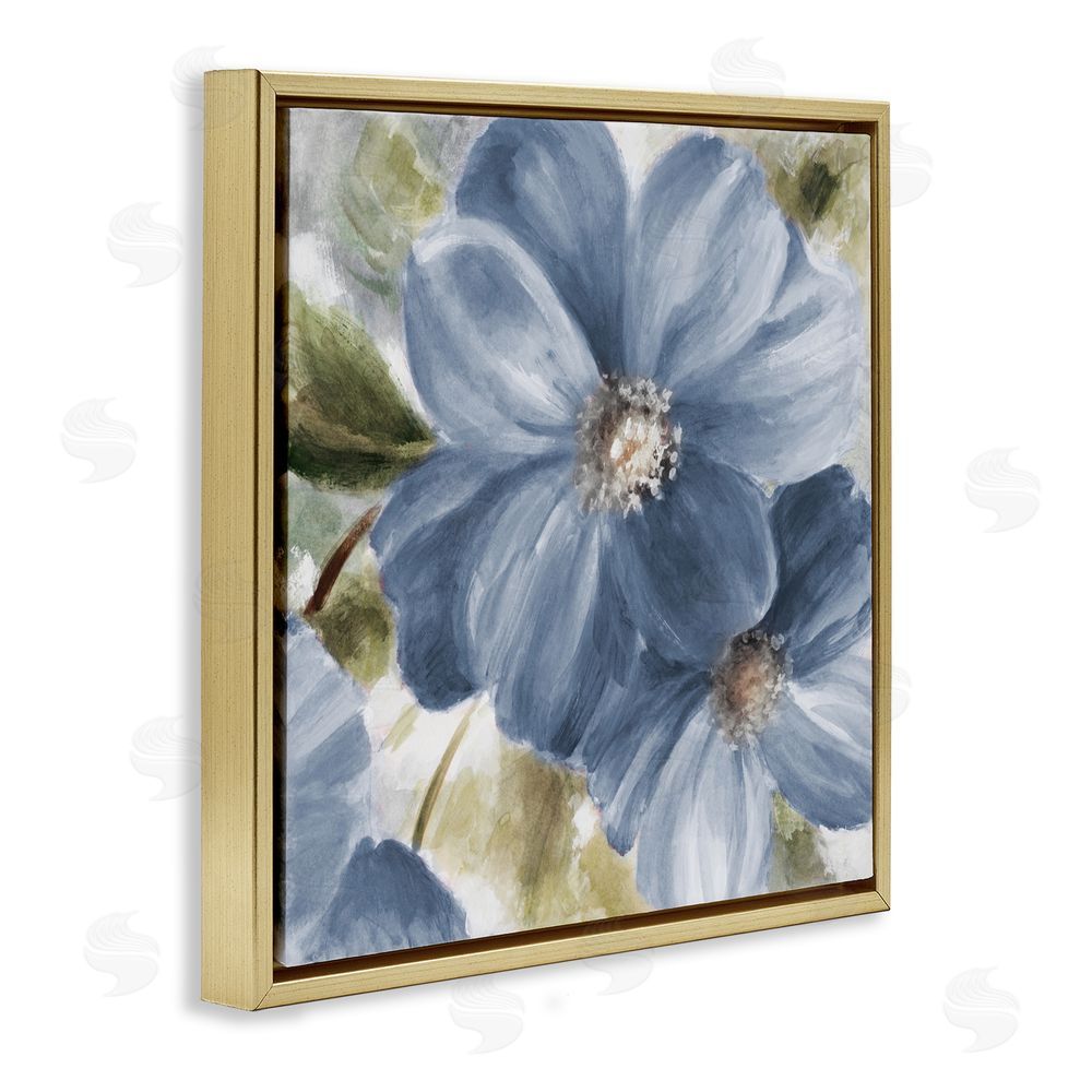 Lanie Loreth Walk in Blue Beauty Gold Floating Frame Canvas Wall Art Print