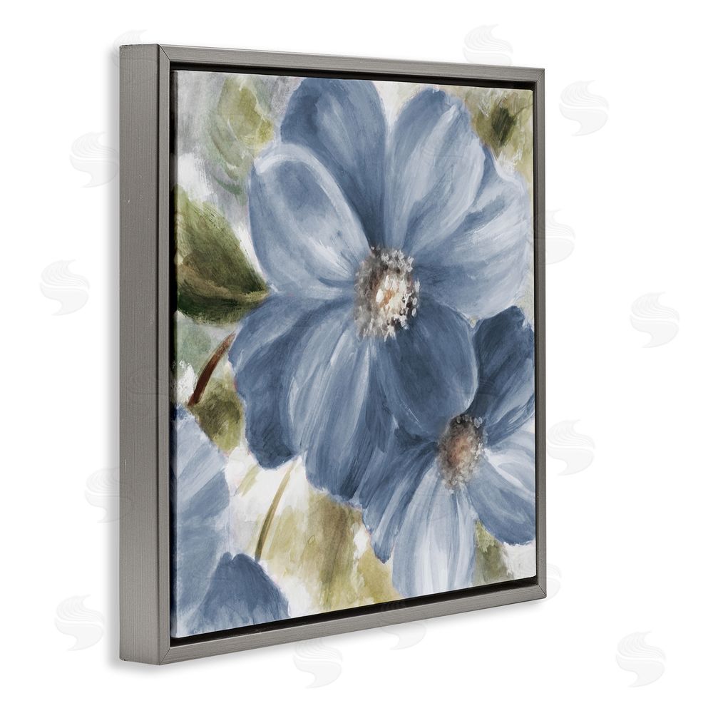 Lanie Loreth Walk in Blue Beauty Gray Floating Frame Canvas Wall Art Print