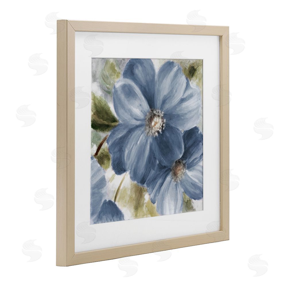 Lanie Loreth Walk in Blue Beauty Birch Framed Print Under Glass Wall Art