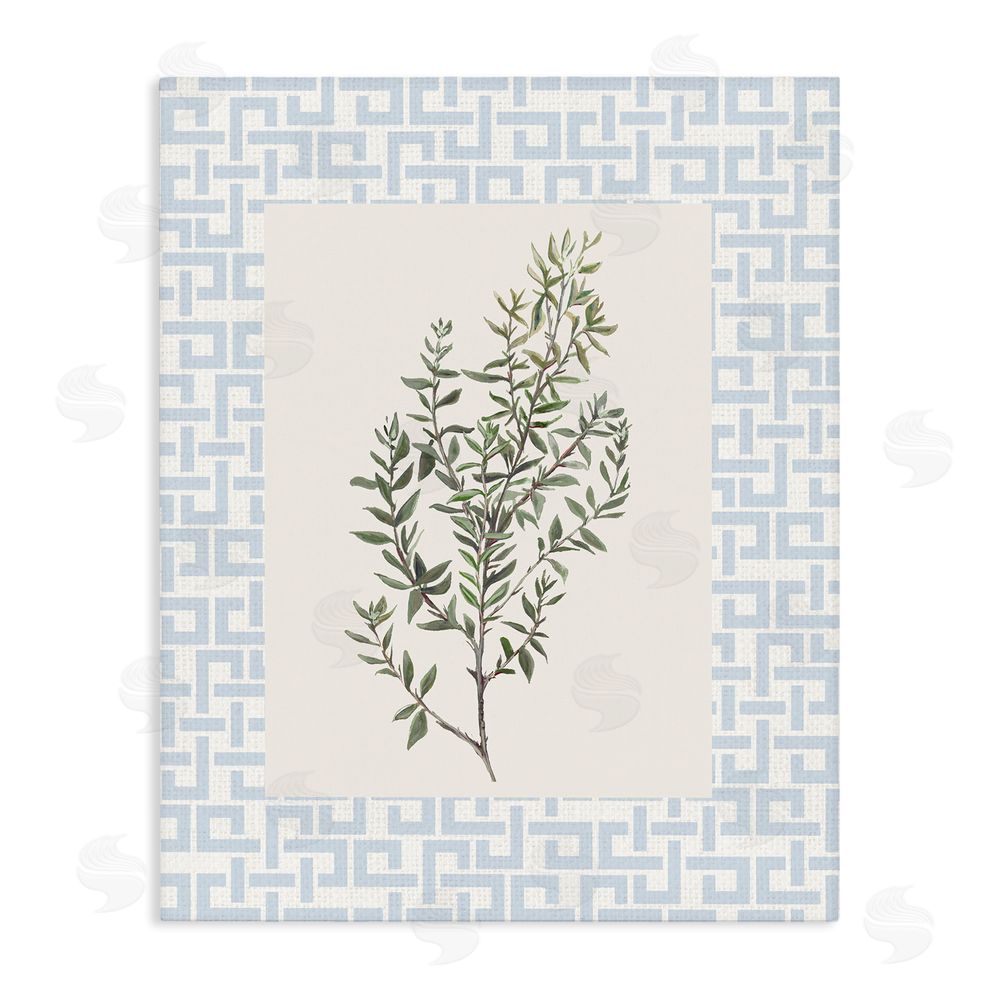 Sundance Graphics Leafy Herb on Geometric Canvas Wall Art Print
