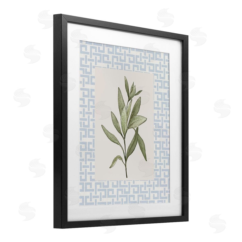 Sundance Graphics Leafy Fresh Herb Black Framed Print Under Glass Wall Art