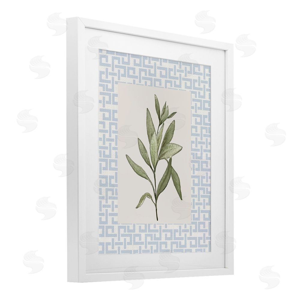 Sundance Graphics Leafy Fresh Herb White Framed Print Under Glass Wall Art