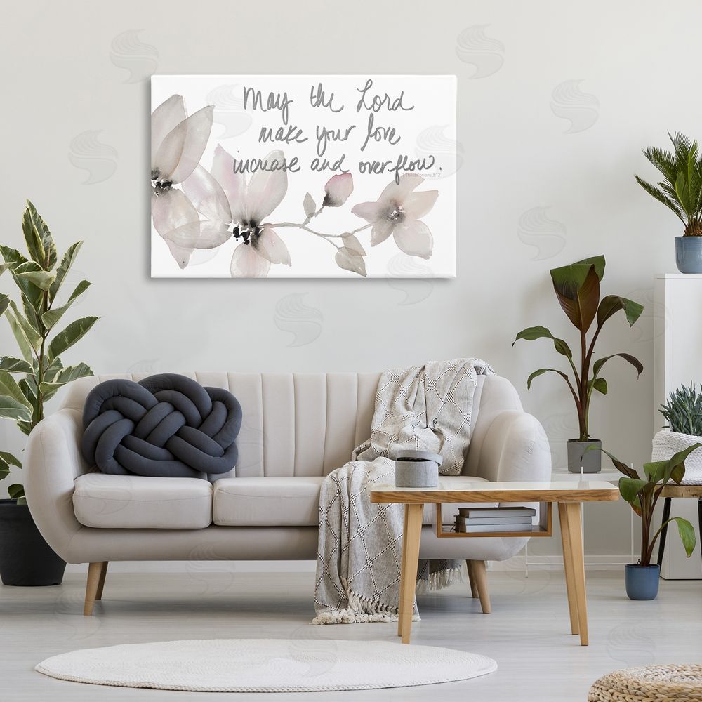 Sundance Graphics Love Increase & Overflow Canvas Wall Art Print in Room