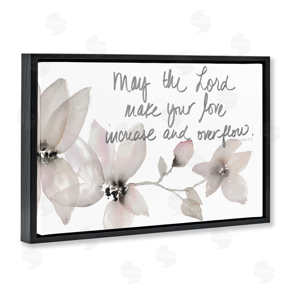 Sundance Graphics Love Increase & Overflow Black Floating Frame Canvas Wall Art Print