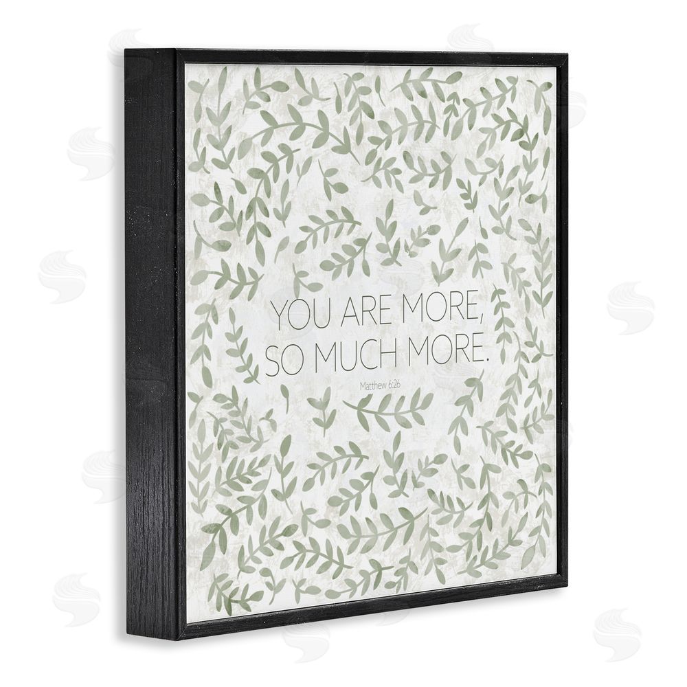 Sundance Graphics Curved Ivy Sprigs Proverb Black Framed Giclee Wall Art Print