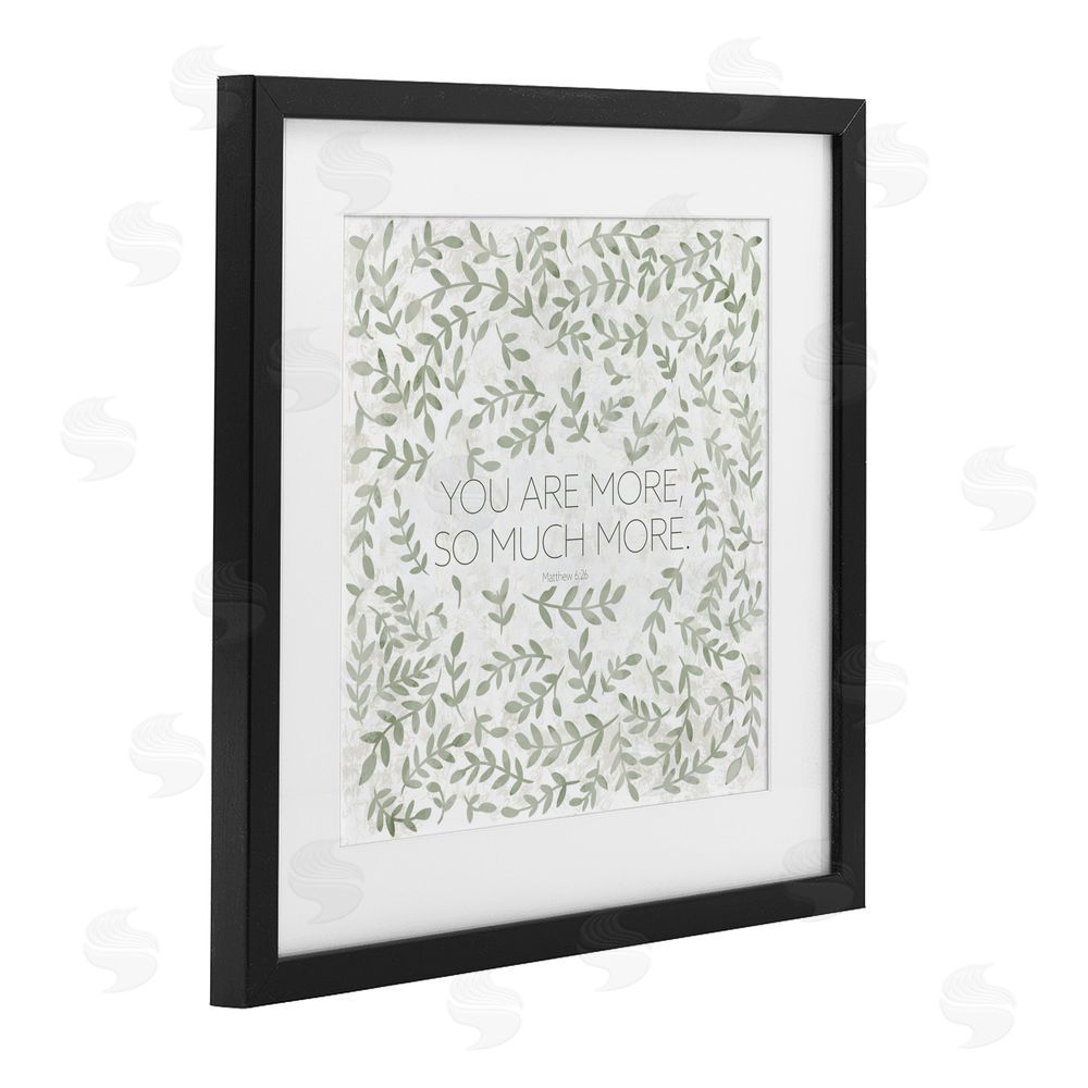 Sundance Graphics Curved Ivy Sprigs Proverb Black Framed Print Under Glass Wall Art