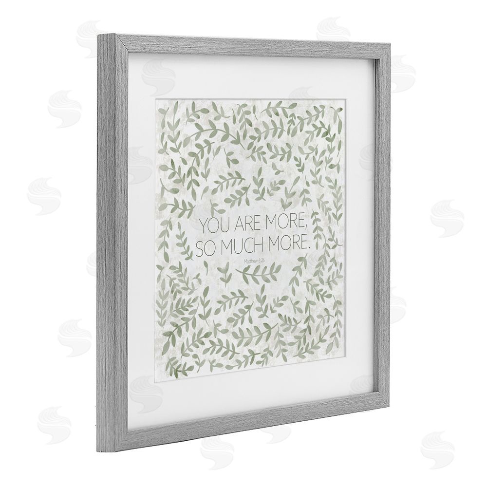 Sundance Graphics Curved Ivy Sprigs Proverb Gray Framed Print Under Glass Wall Art